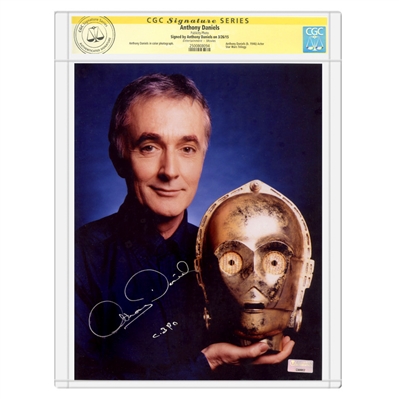 Anthony Daniels Autographed Star Wars C3PO 8x10 Studio Photo  * CGC Signature Series