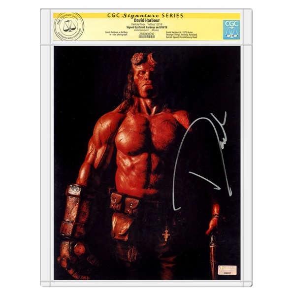 David Harbour Autographed Hellboy 8x10 Photo * CGC Signature Series