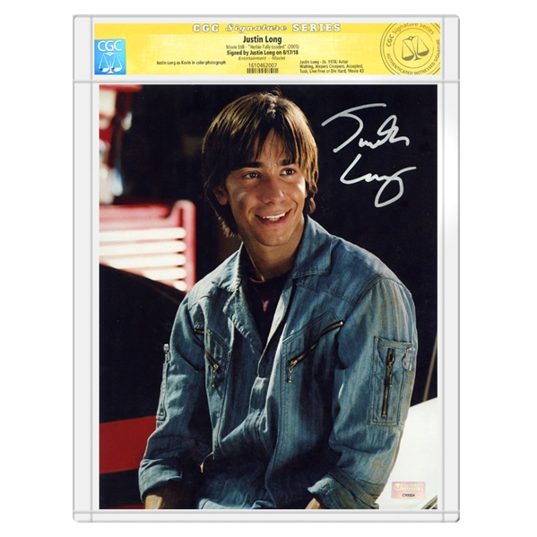 Justin Long Autographed Herbie Fully Loaded 8x10 Photo * CGC Signature Series