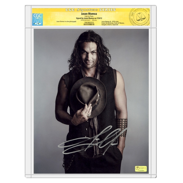 Jason Momoa Autographed 8×10 Studio Photo * CGC Signature Series