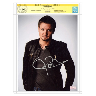 Jeremy Renner Autographed 8×10 Studio Photo * CGC Signature Series