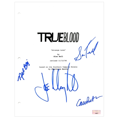 Joe Manganiello, Carrie Preston, Nelsan Ellis and Sam Trammell Autographed True Blood Script Cover