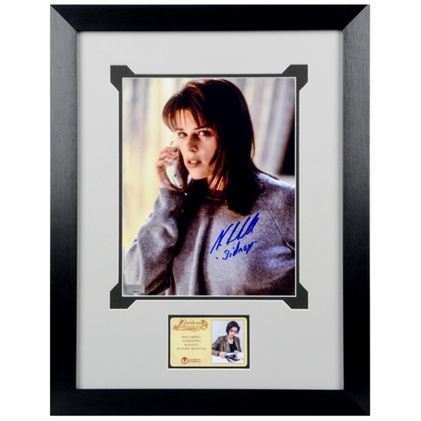 Neve Campbell Autographed Scream Phone Call 8×10 Framed Scene Photo
