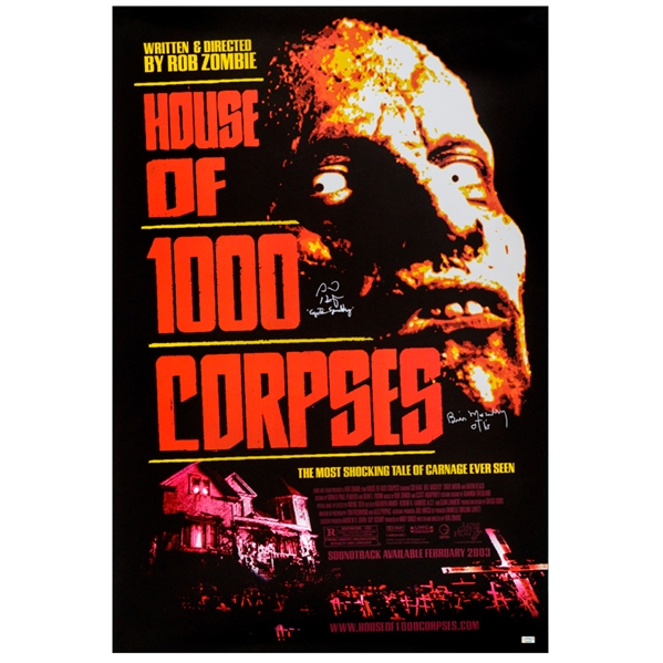 Sid Haig, Bill Moseley Autographed 2003 House of 1000 Corpses Original 27x40 Double-Sided Movie Poster