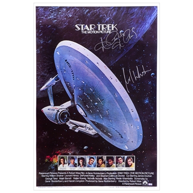 William Shatner and Nichelle Nichols Autographed 1979 Star Trek: The Motion Picture 27x40 Single-Sided Movie Poster
