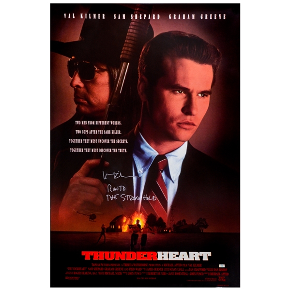 Val Kilmer Autographed 1992 Thunderheart Original 27x40 Single-Sided Movie Poster