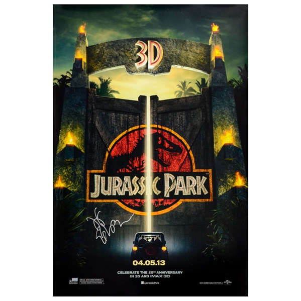  Jeff Goldblum Autographed Jurassic Park 3D Original 27x40 Double-Sided Movie Poster