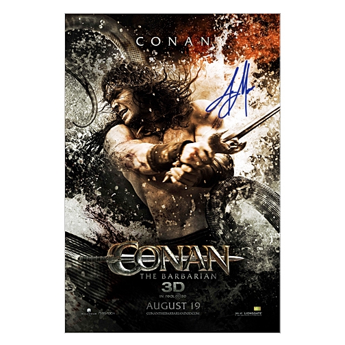 Jason Momoa Autographed 2011 Conan the Barbarian Original 27x40 Double-Sided Movie Poster