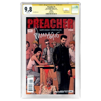 Dominic Cooper Autographed 2016 Preacher #1 CGC SS 9.8 Comic
