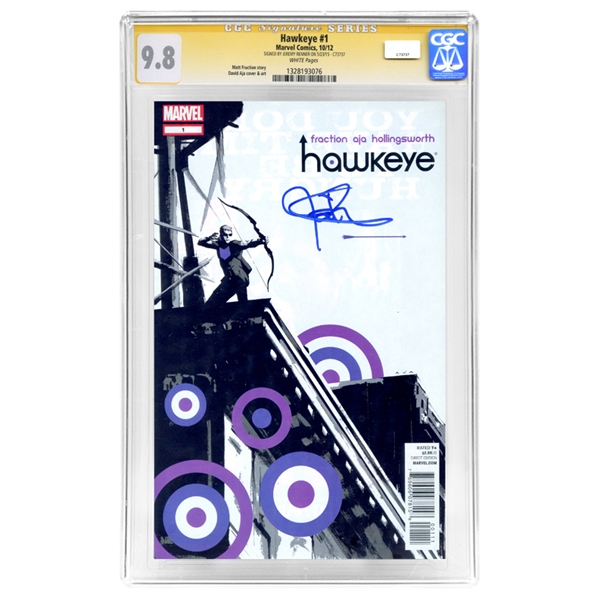 Jeremy Renner Autographed 2012 Marvel CGC Signature Series 9.8 Hawkeye #1 Mint