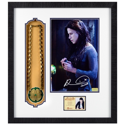 Rhona Mitra Autographed Underworld Necklace 8x12 Framed Photo with Special Edition Underworld Collectors Necklace