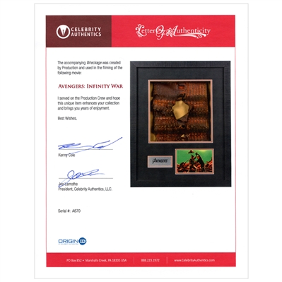 2018 Avengers Infinity War Screen Used Wreckage from Avengers Battle on Titan - B