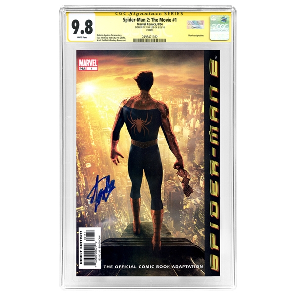 Stan Lee Autographed 2004 Spider-Man 2: The Movie #1 CGC SS 9.8 Mint