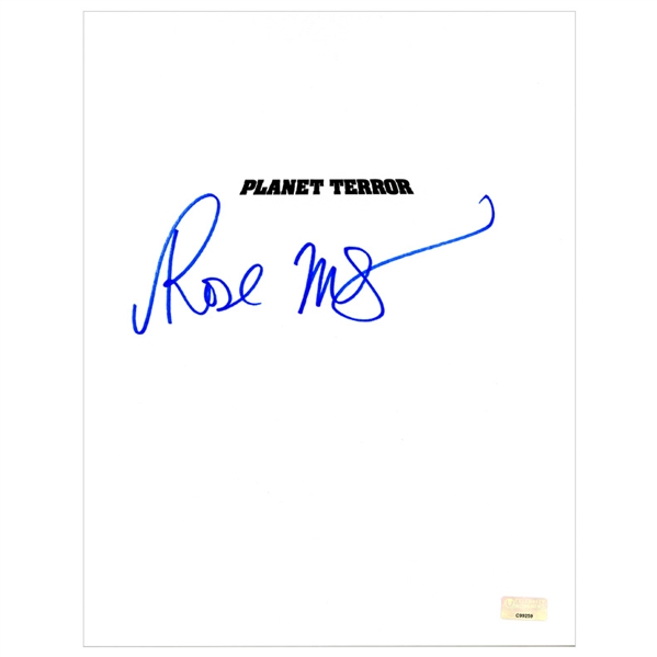 Rose McGowan Autographed 2007 Planet Terror Script Cover