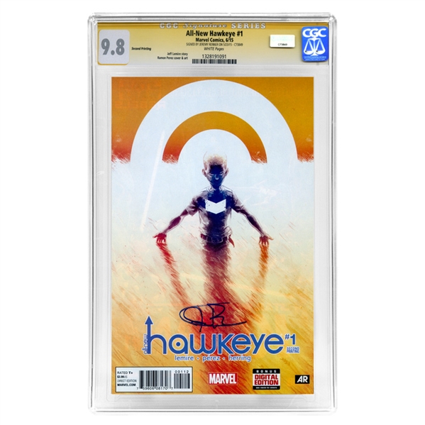Jeremy Renner Autographed Marvel All-New Hawkeye #1 Second Printing CGC SS Signature Series 9.8 Comic Mint