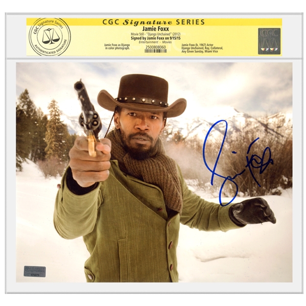 Jamie Foxx Autographed Django Unchained 8x10 Scene Photo * CGC Signature Series