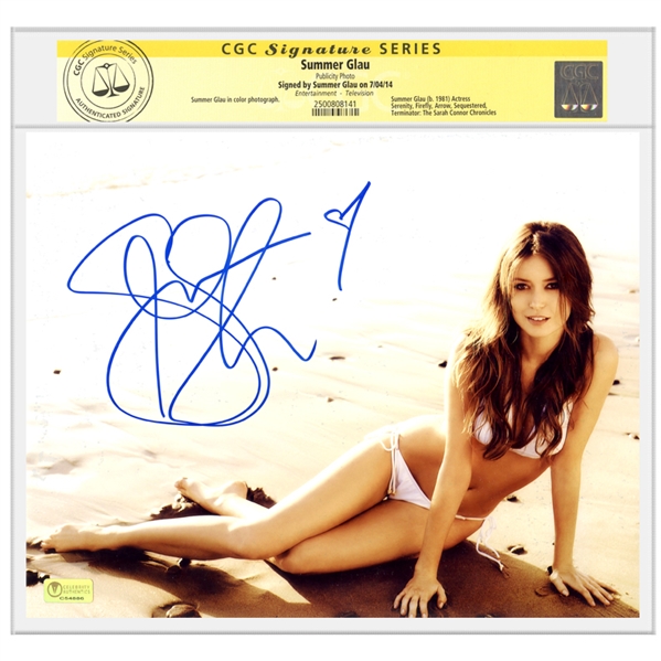 Summer Glau Autographed Beach 8×10 Photo * CGC Signature Series