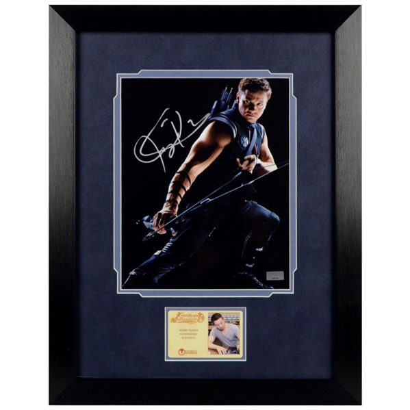Jeremy Renner Autographed Marvels The Avengers Hawkeye 8x10 Framed Photo