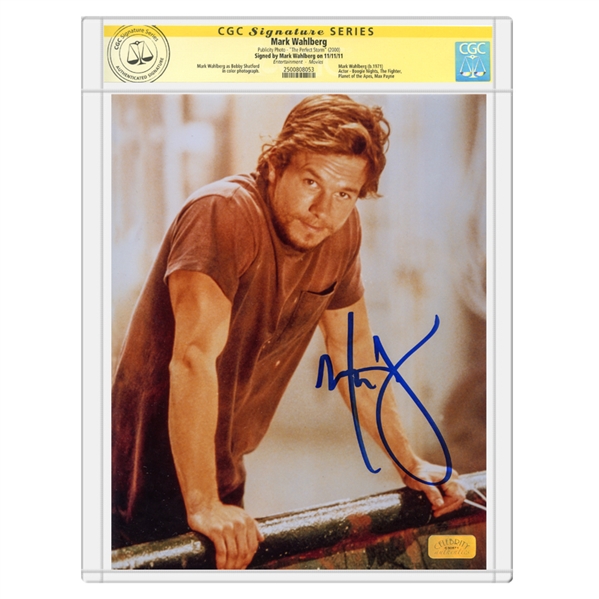 Mark Wahlberg Autographed The Perfect Storm 8x10 Scene Photo * CGC Signature Series
