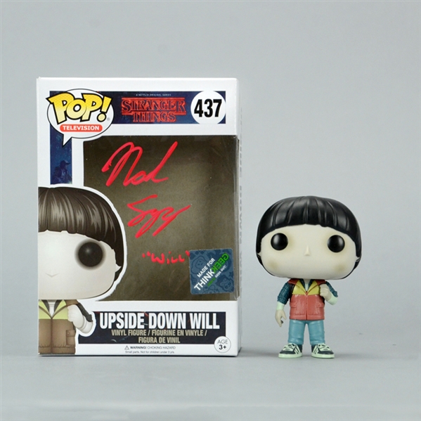 Noah Schnapp Autographed Stranger Things Upside Down Will POP Vinyl Figure #437 with Will Inscription