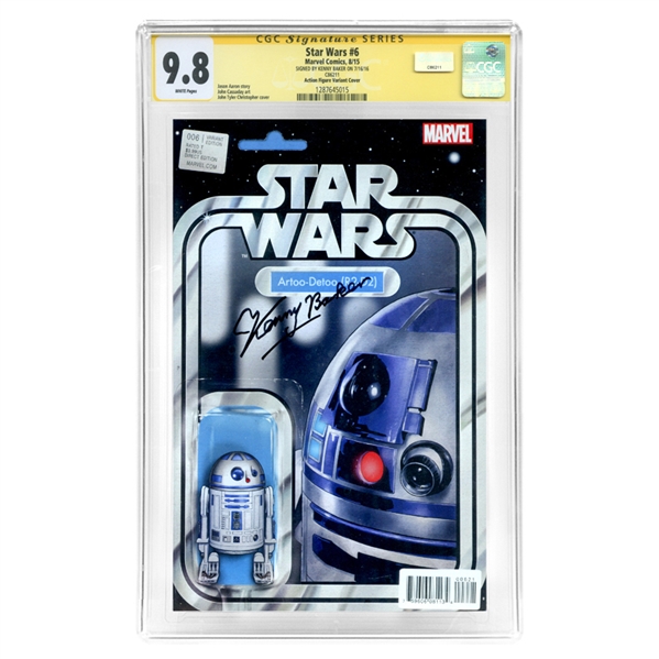 Kenny Baker Autographed 2015 Star Wars #6 R2-D2 Action Figure Variant Cover CGC SS 9.8 Mint