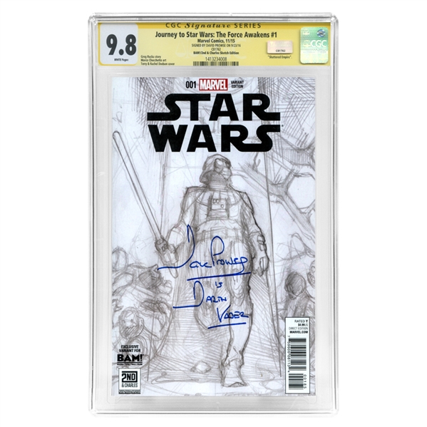 David Prowse Autographed 2015 Journey to Star Wars: The Force Awakens #1 CGC SS 9.8