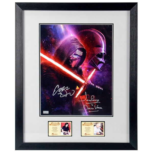 Adam Driver, David Prowse Autographed Darkside Legacy 11x14 Framed Photo 