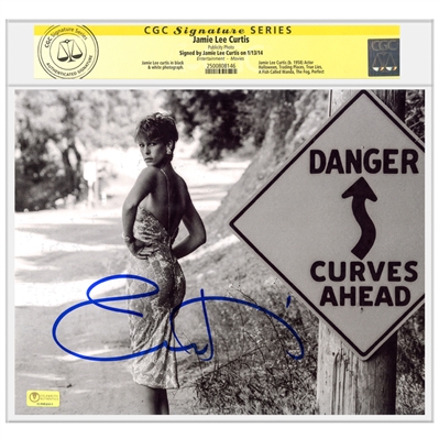 Jamie Lee Curtis Autographed Dangerous Curves 8x10 Photo * CGC Signature Series