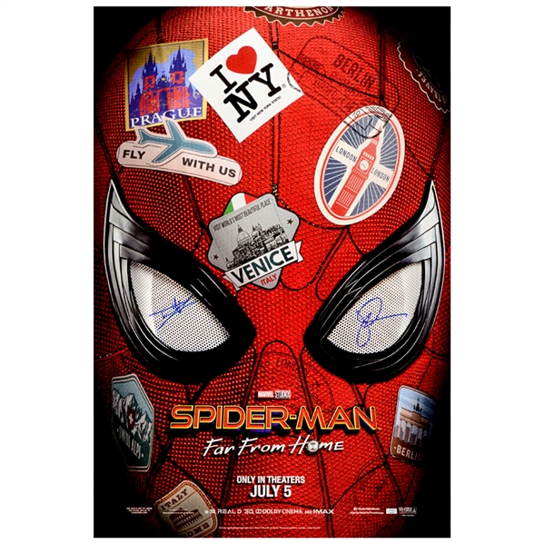 Tom Holland, Jake Gyllenhaal Autographed 2017 Spider-Man: Far From Home Original 27x40 Advance Single-Sided Movie Poster