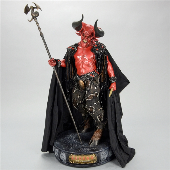 Lot Detail Tim Curry Autographed Sideshow Legend 1985 Lord Of Darkness Statue With Darkness