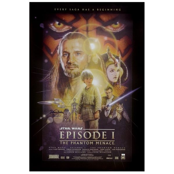 Kenny Baker Autographed Star Wars: Episode I The Phantom Menace 27x40 Single-Sided Poster