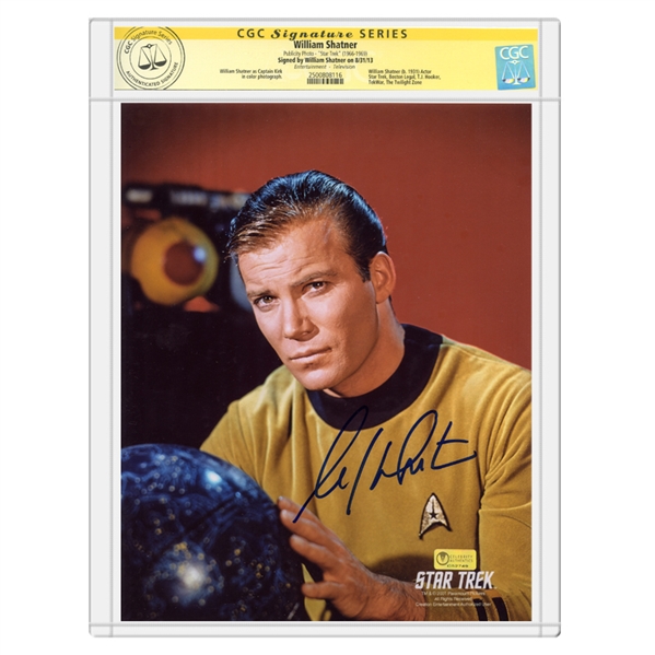 William Shatner Autographed Star Trek Captain Kirk 8x10 Photo * CGC Signature Series