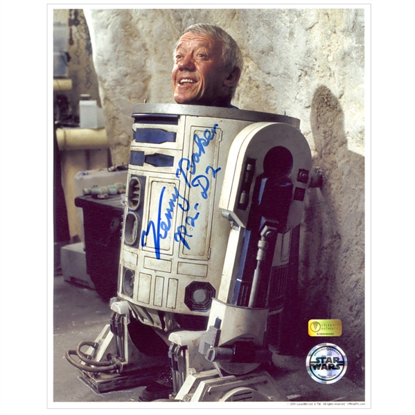 Kenny Baker Autographed Star Wars Inside R2-D2 8x10 Photo 