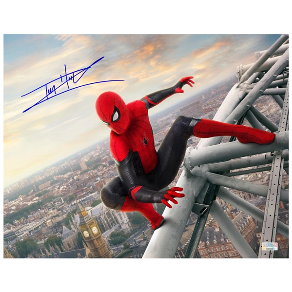Tom Holland Autographed Spider-Man Far From Home 11x14 Photo