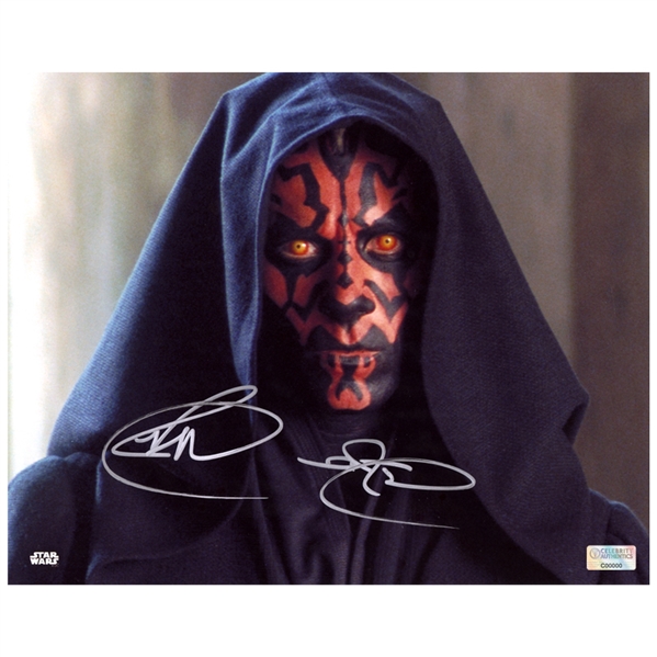 Ray Park Autographed Star Wars The Phantom Menace Darth Maul 8x10 Close Up Photo