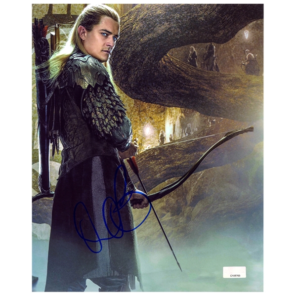 Orlando Bloom Autographed The Hobbit Desolation of Smaug Legolas 8x10 Photo