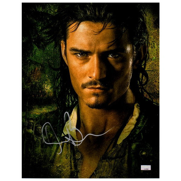 Orlando Bloom Autographed Pirates of the Caribbean Dead Mans Chest Will Turner 11x14 Photo