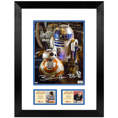 Brian Herring and Lee Towersey Autographed Star Wars: The Force Awakens Droids 8×10 Framed Photo