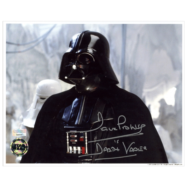 David Prowse Autographed Star Wars: The Empire Strikes Back Darth Vader Invasion of Echo Base 8x10 Photo