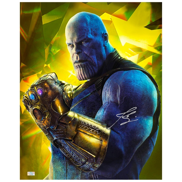 Josh Brolin Autographed Avengers Infinity War Thanos Gauntlet 16x20 Photo