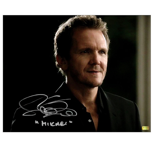 Sebastian Roche Autographed Vampire Diaries Mikael 8x10 Scene Photo