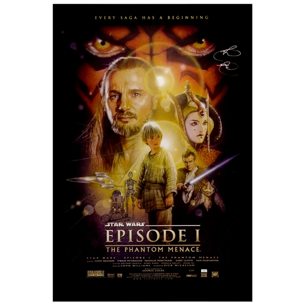 Anthony Daniels, Ray Park Autographed Star Wars: Episode I The Phantom Menace 27x40 Single-Sided Poster