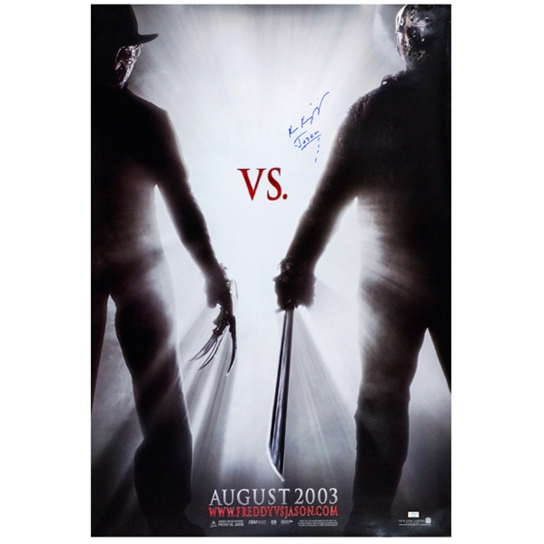 Ken Kirzinger Autographed Freddy VS. Jason 27x40 Single-Sided Movie Poster 