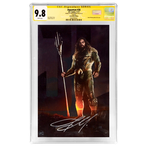 Jason Momoa Autographed Aquaman #28 CGC SS Signature Series 9.8 