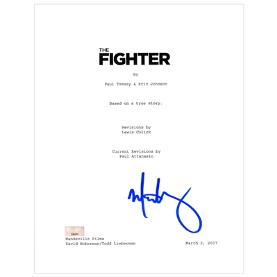 Mark Wahlberg Autographed 2010 The Fighter Script Cover