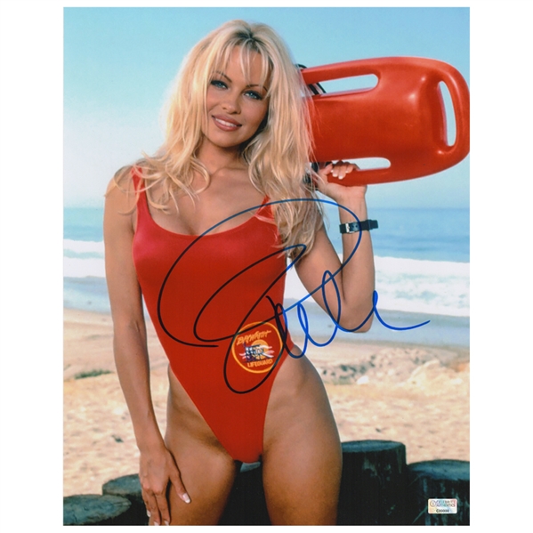 Pamela Anderson Autographed Baywatch C.J. Parker 11x14 Photo