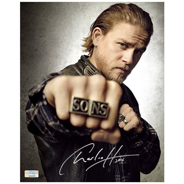Charlie Hunnam Autographed Sons of Anarchy Jax Rings 8x10 Photo