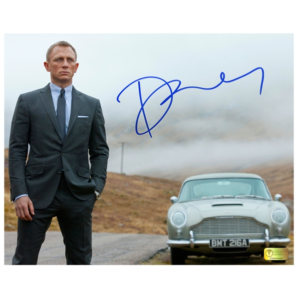 Daniel Craig Autographed James Bond Skyfall DB5 8×10 Photo