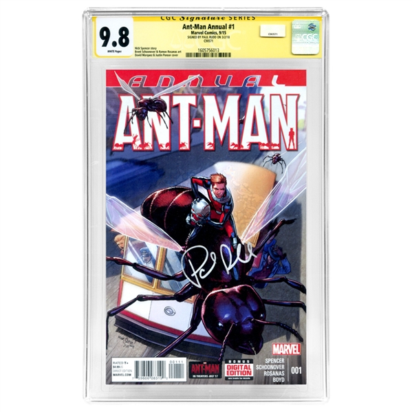 Paul Rudd Autographed Ant-Man Annual #1 CGC Signature Series 9.8