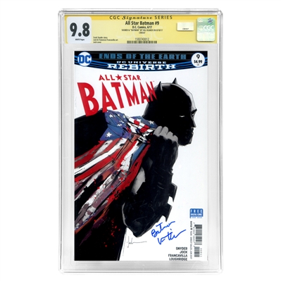 Val Kilmer Autographed 2017 All Star Batman #9 CGC Signature Series 9.8 Mint With Rare Batman Inscription